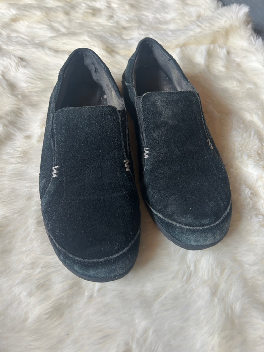 Dr. Scholl's Black Suede Slip-On Loafers